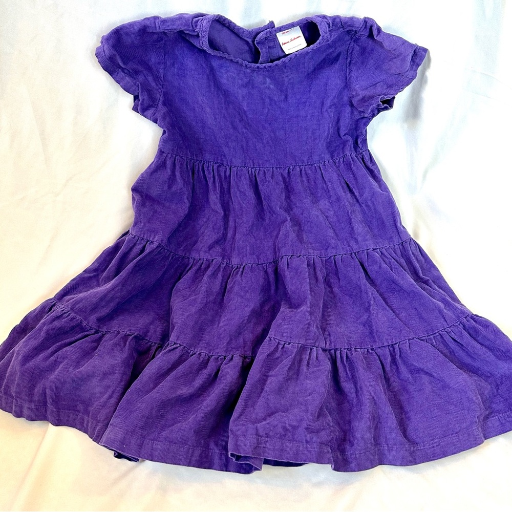 Girls Hanna Andersson purple corduroy dress - Picture 5 of 5